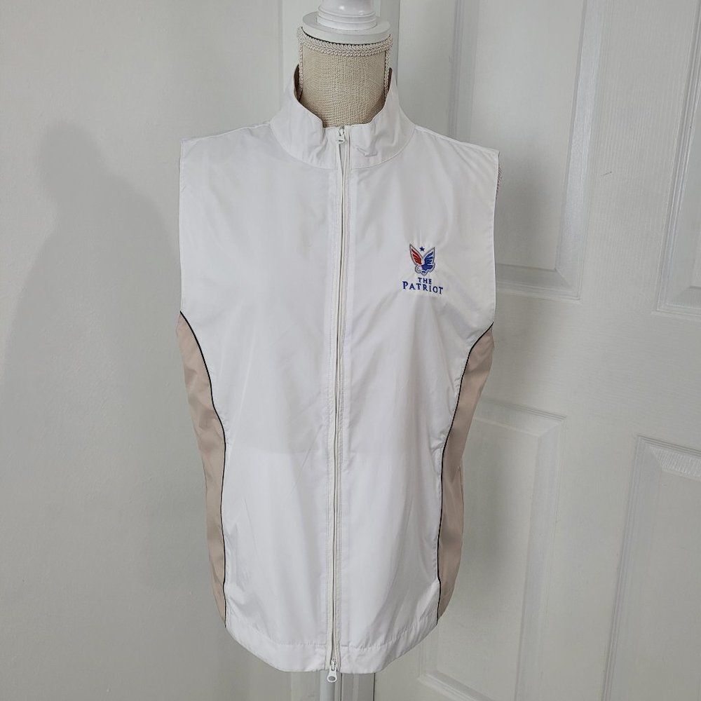 Footjoy Vest Womens M White Beige The Patriot Golf Club Oklahoma FJ Windbreaker